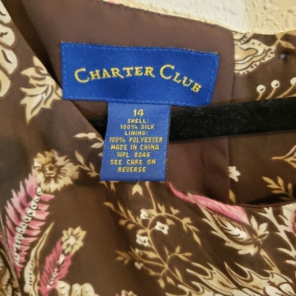 14 Charter Club sleeveless blouse button back - Picture 3 of 6